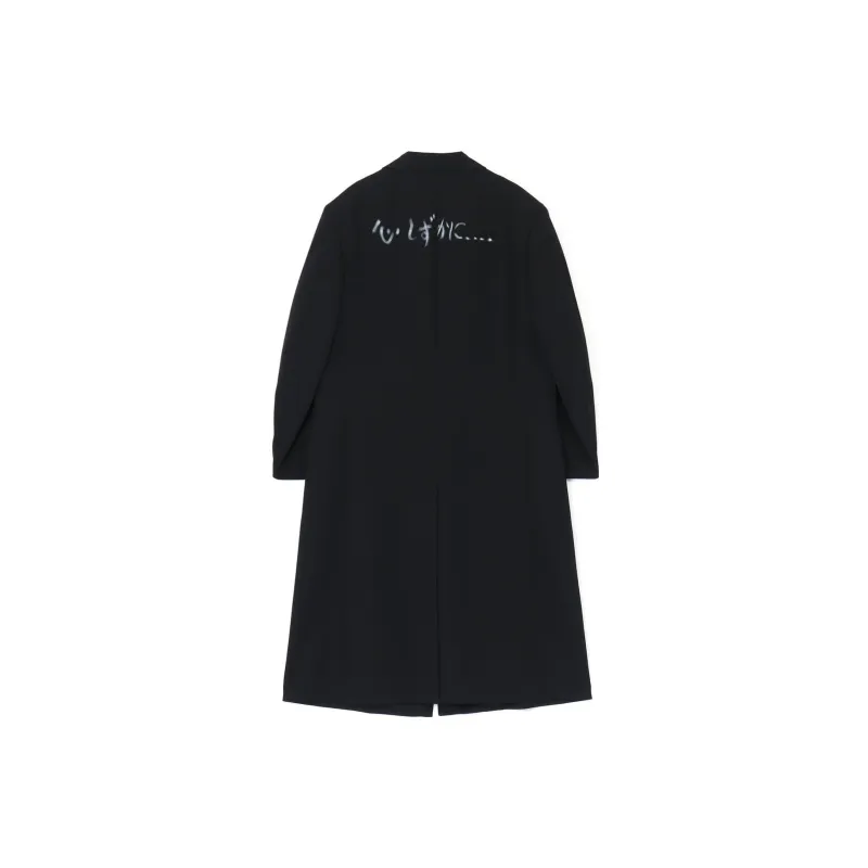 Yohji Yamamoto Graphic-print Single-breasted Coat-1