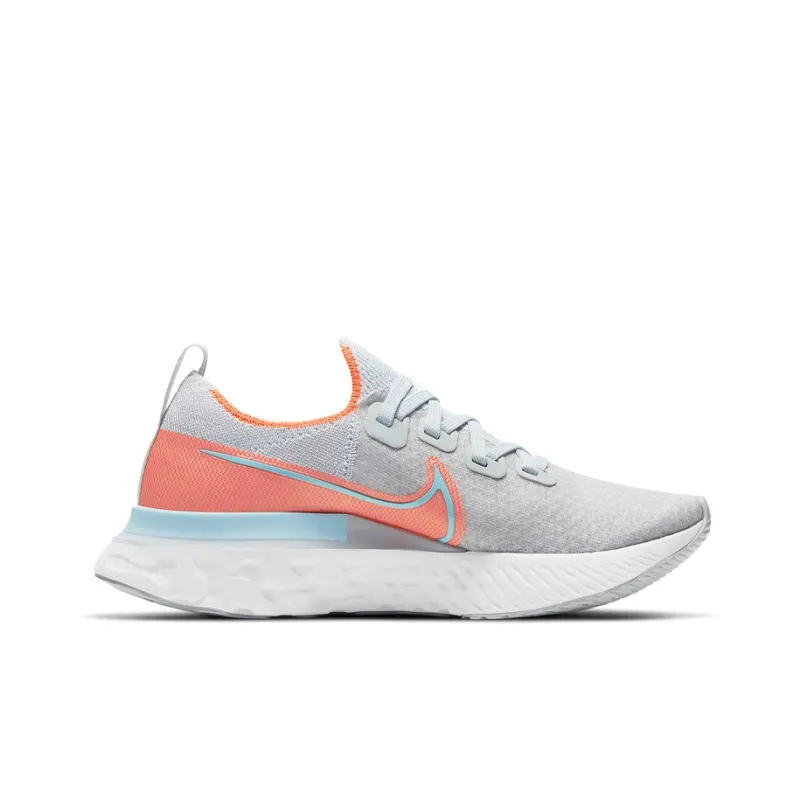 Nike React Infinity Run Flyknit 1 Cushioned Slip-Resistant Low-Top Running Shoes Women's Pink Light Gray-1