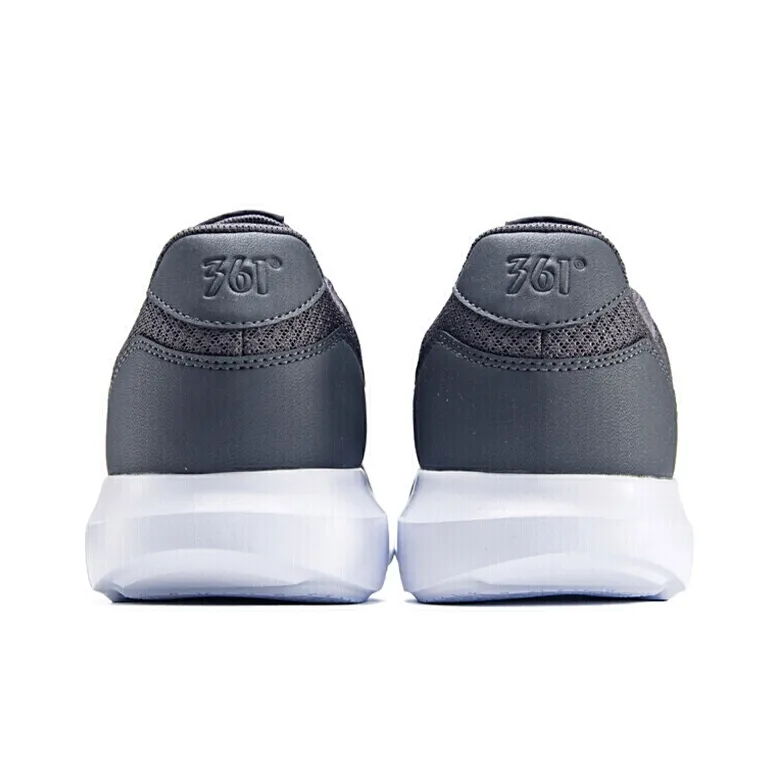 361° Breathable Cushioning Low Top Running Shoes Men's Gray White-3
