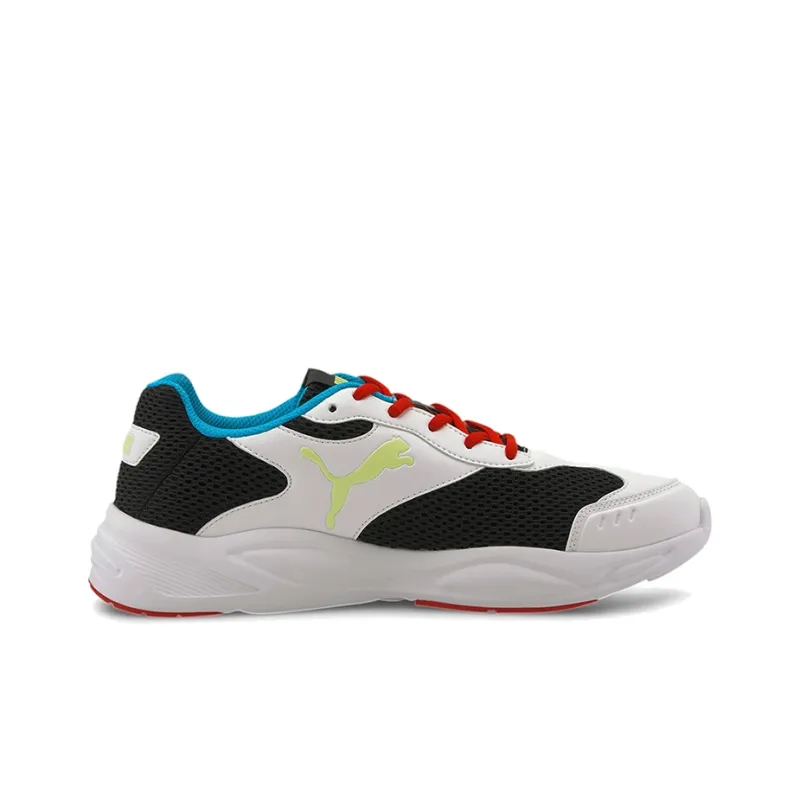 PUMA 90s Runner Non-slip Lightweight Low-Top Casual Running Shoes Unisex Black Yellow White-1