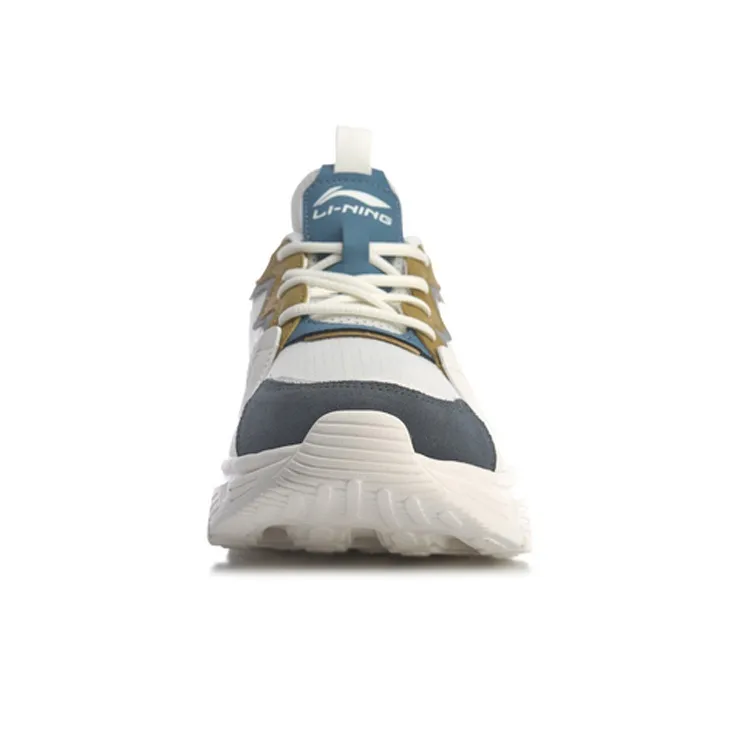 LiNing Shock Absorbers With Slip Resistant And Abrasion Resistant Properties Low Top Running Shoes Men's White Gray-3