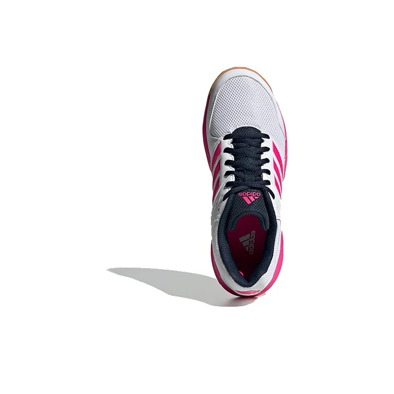 Adidas Speedcourt Breathable Low-Top Running Shoes Women's White Pink Black-4