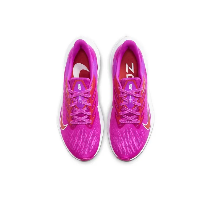 Nike Zoom Winflo 7 Cushioned Slip-Resistant Low-Top Running Shoes Women's Bright Pink-4