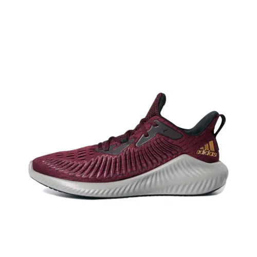 Adidas AlphaBounce Running Shoes Unisex Low-Top Burgundy