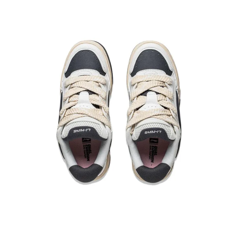 LiNing Journey V2 Slip Resistant, Abrasion Resistant, Lightweight Low Top Skateboard Shoes Women's Ecru-3