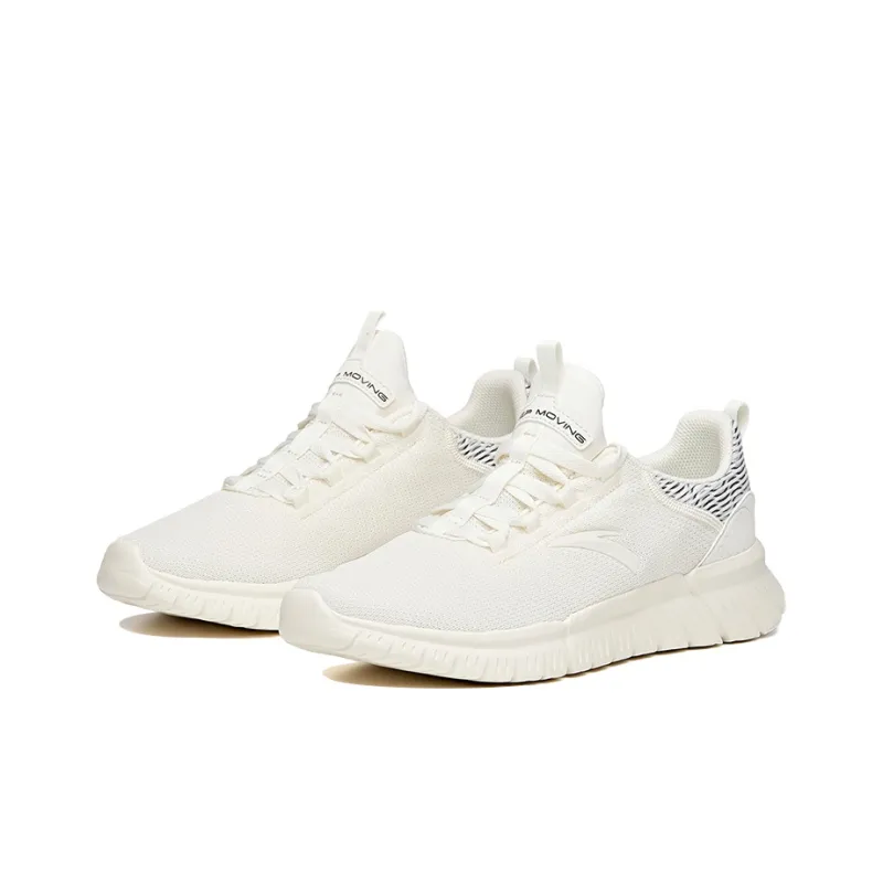 Anta Running Collection Cushioned Slip-Resistant Abrasion-Resistant Breathable Low-Top Running Shoes Men's Ivory White-1