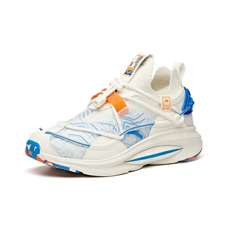 Anta Breathable Wear-Resistant Slip-Resistant Low-Top Running Shoes Men's Polar Day White-1