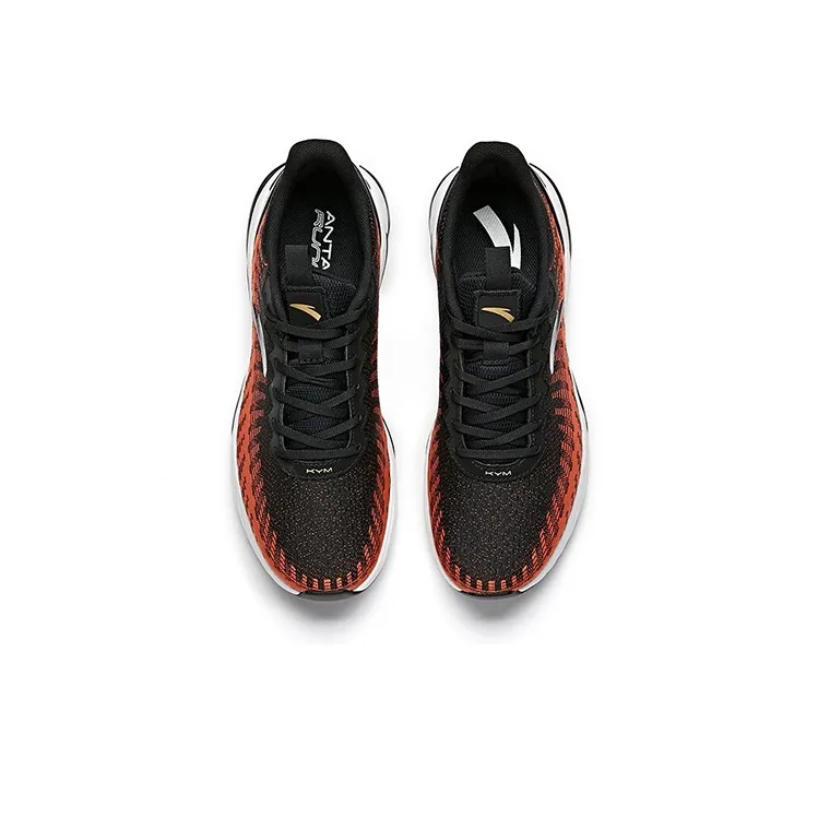 Anta Non-slip Breathable And Wear-resistant Low-Top Running Shoes Men's Black Orange-2