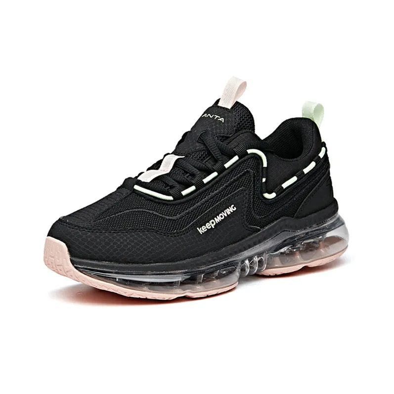 Anta Low Top Running Shoes Women's Black Pink-2