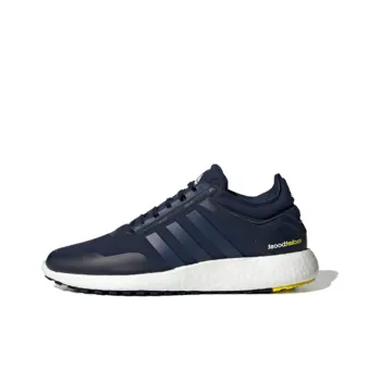 Adidas Rocket Boost Cushioning Low-Top Marathon Running Shoes Men's Navy Blue Yellow