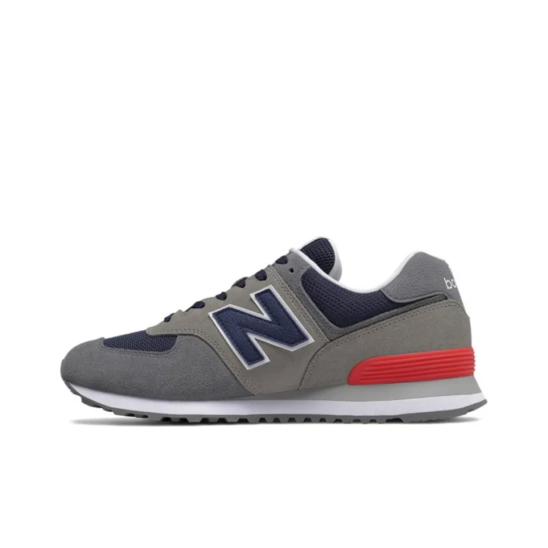 New Balance 574 Grey Navy Red-0
