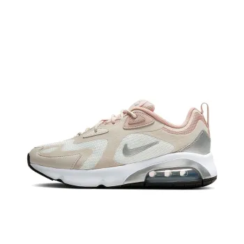 Nike Air Max 200 Cushioned Slip-Resistant Low-Top Running Shoes Women's Light Brown Silver