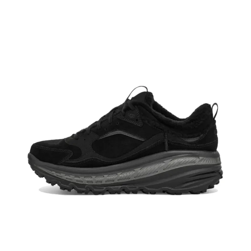 UGG CA805 Spill Seam Low Top Suede Shoes/Sneakers Black-0