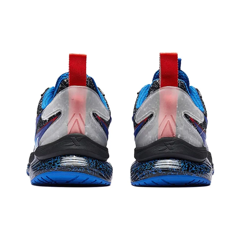 XTEP Windfire 22 Shock Absorbers With Slip Resistant Features Low Top Running Shoes Men's White Blue-4