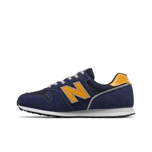 New Balance NB 373 Low-Top Running kids shoes Men's Black Yellow D-Width