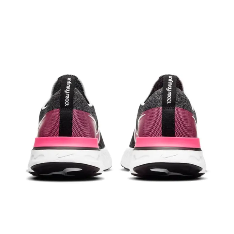 Nike React Infinity Run Flyknit 'Black Pink Blast' Women's-4