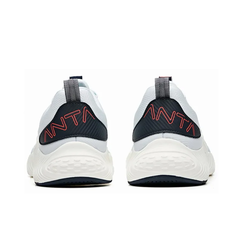 Anta Shock Absorbers Slip Resistant, Abrasion Resistant, Breathable Low Top Running Shoes Men's Light Mist Gray-3
