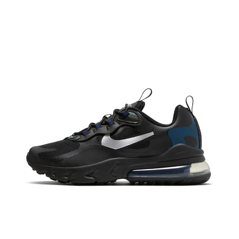Nike Air Max 270 Cushioned Slip-Resistant Lightweight Rebound Low-Top Running Shoes GS Black Silver-0
