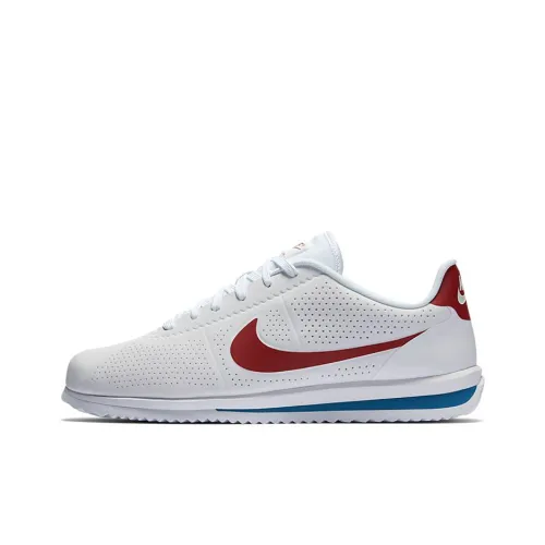 Nike Cortez Running Shoes Men Low-Top White/Red Blue