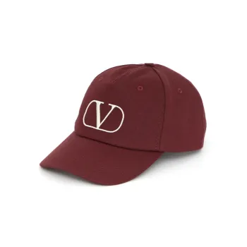 Valentino Cotton Baseball Caps Men's Red