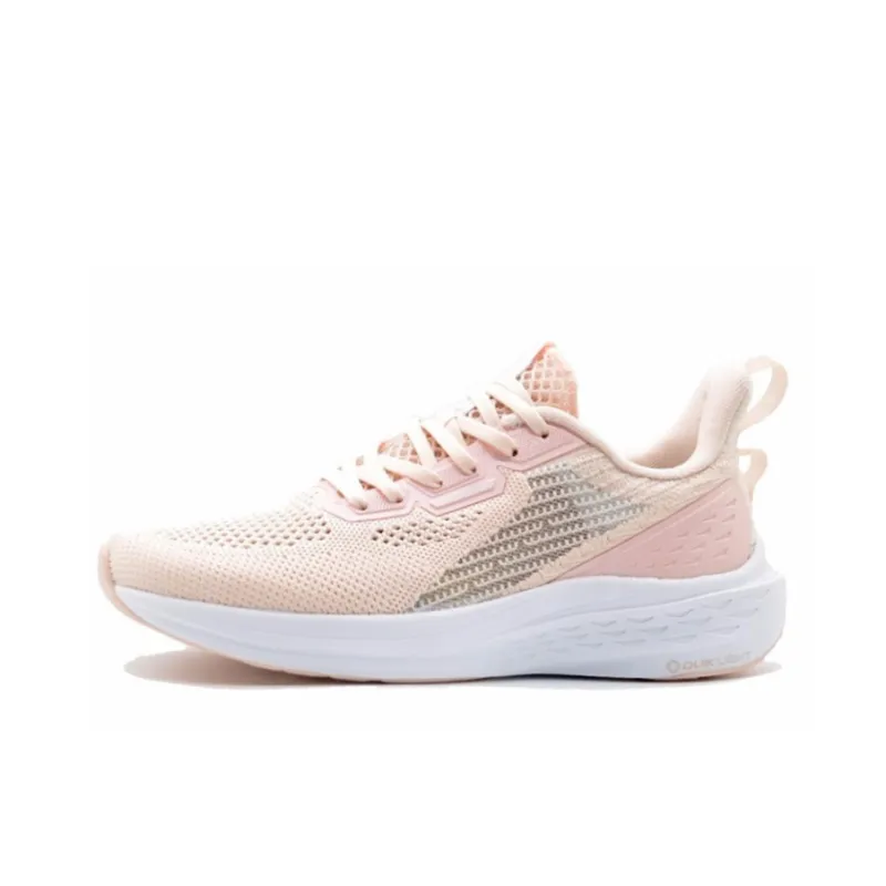 361° FlyFish 1 Breathable Low Top Running Shoes Women's Pink White Mesh-0