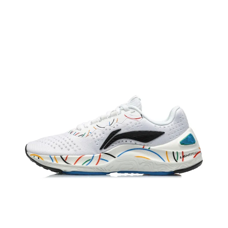 LiNing Arashi Cushioning Anti Slip And Wear Resistant Low Top Running Shoes Men's White Black-0
