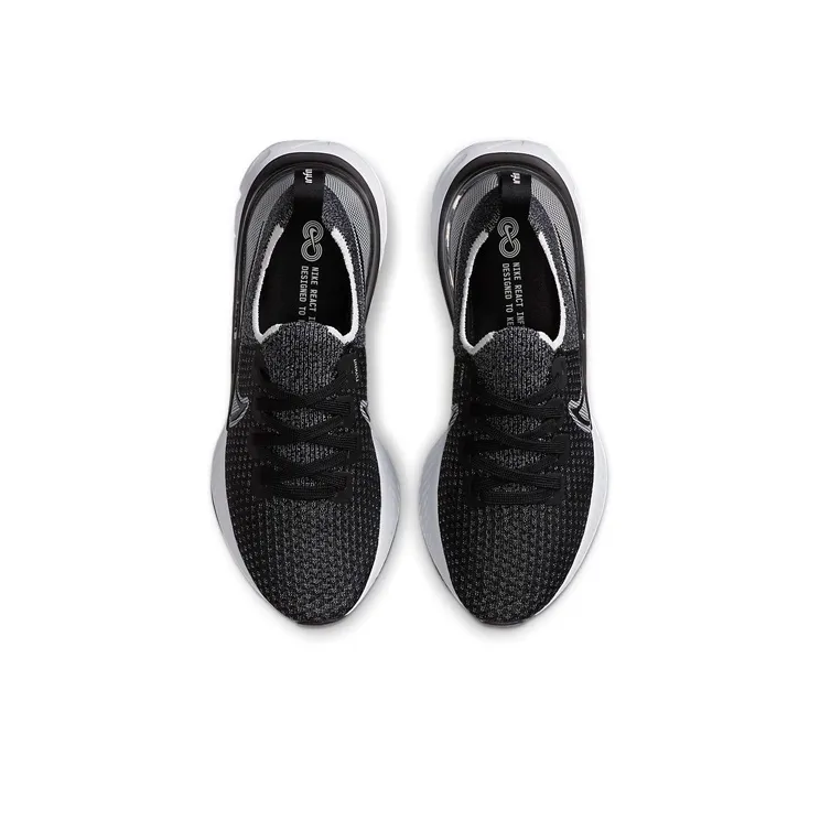 Nike React Infinity Run Flyknit Black White Women's-3