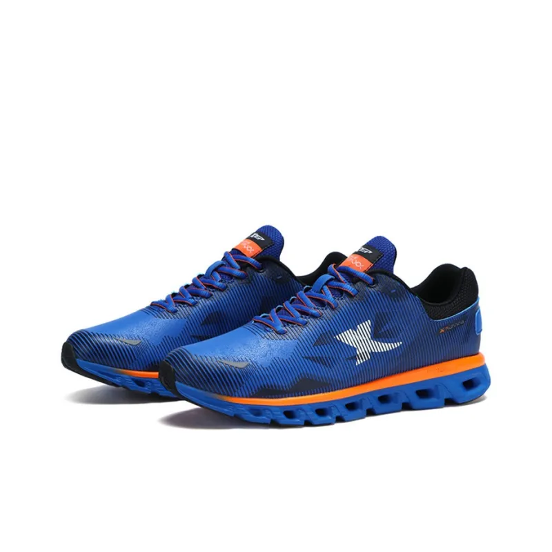 XTEP Cushioning Rotational Technology Lightweight And Wear-resistant Low-Top Running Shoes Men's Blue-1