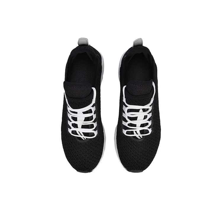 LINING Half Air Cushion Running Shoes Women's Low Top Black/White-3