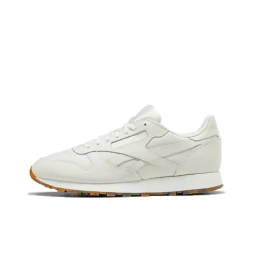 Reebok Classic Leather Running Shoes Unisex Low-Top Milk White