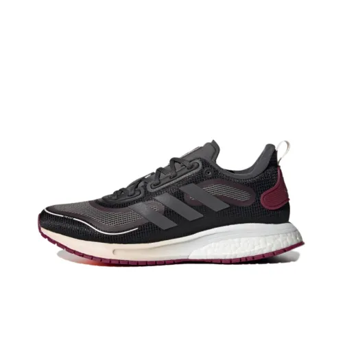 Adidas Supernova Running Shoes Women's Low-Top Black/Gray/Pink