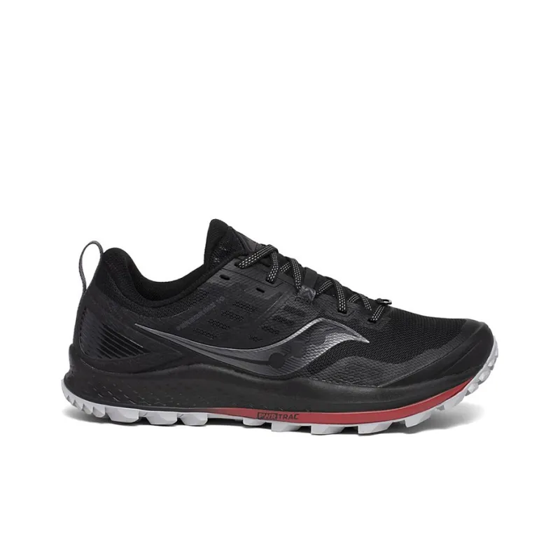 Saucony Peregrine Falcon 10 Low-Top Running Shoes Men's Black Wide Women's-1
