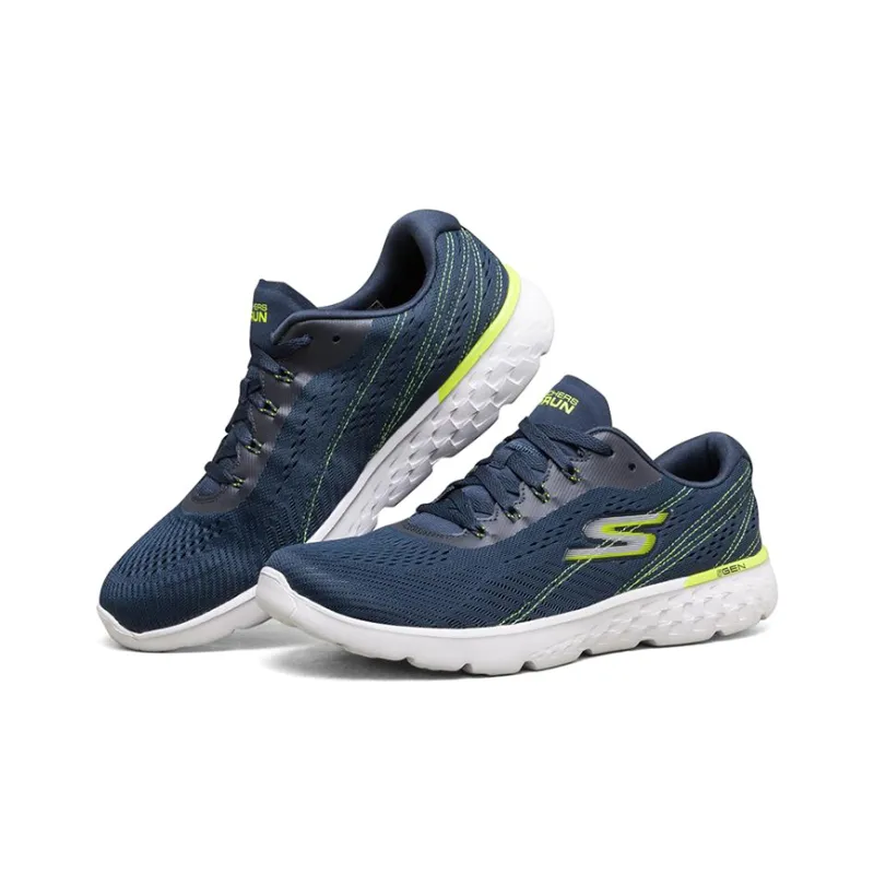 Skechers Go Run 400 Running Shoes Men Low Top Marine Blue/Lemon-2