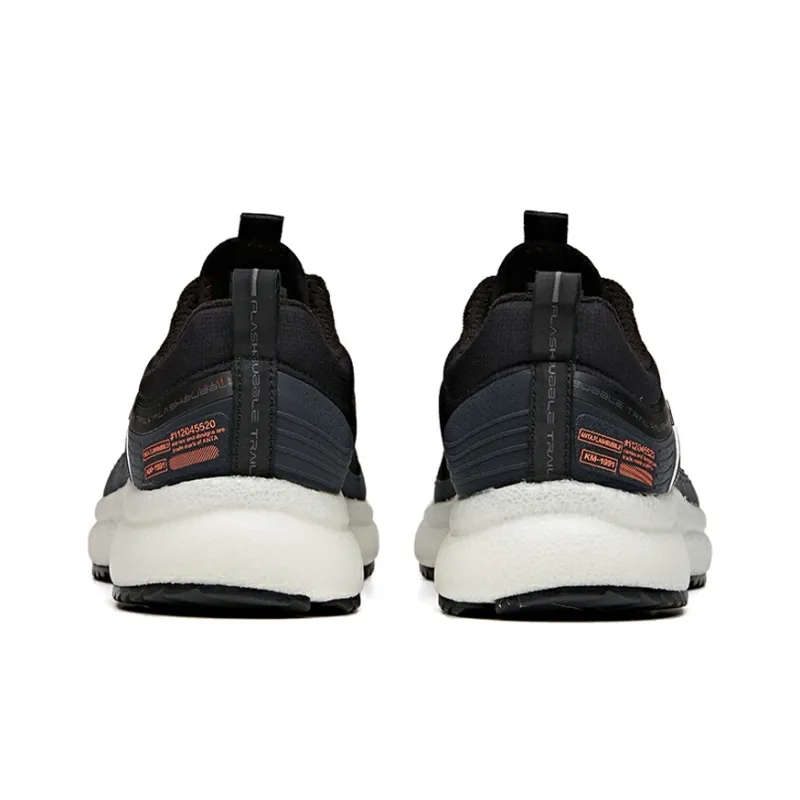 Anta Cushioning, Slip Resistant, Abrasion Resistant, Breathable Low Top Running Shoes Men's Black White Gray-3