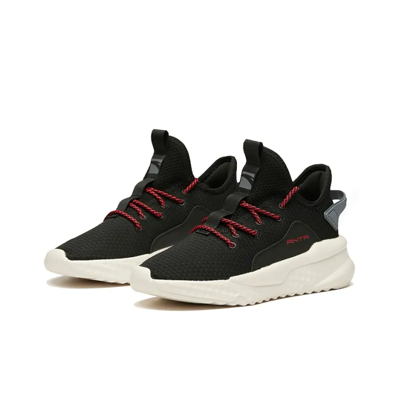 Anta Shock Absorbers With Slip Resistant And Abrasion Resistant Properties Low Top Running Shoes Men's Black-1