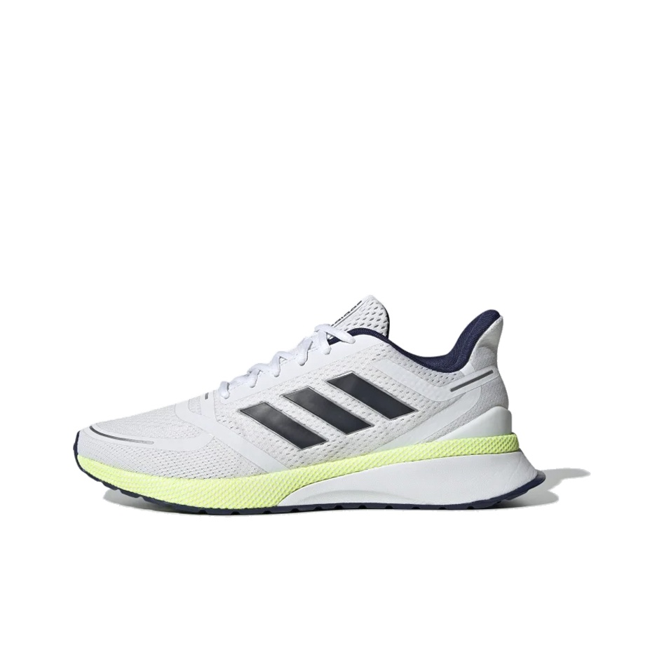 Adidas Nova Run Running Shoes Men Low Top White Gray Yellow POIZON