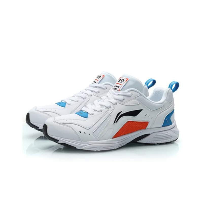 LiNing Anti Slip Wear Resistant Low Top Running Shoes Men's Standard White-2