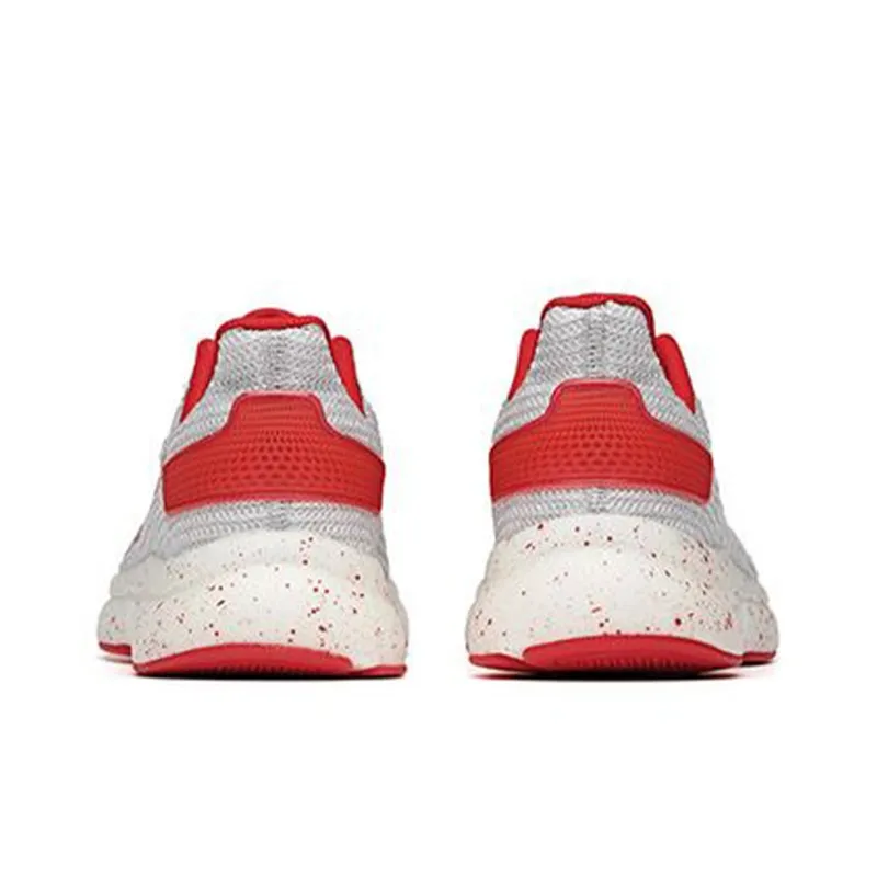 Anta Cushioned Slip Resistant Low Top Running Shoes Women's White Red-4