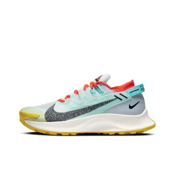 Nike Pegasus Trail 2 Cushioning Anti Slip And Wear Resistant Low Top Running Shoes Women's Blue Yellow Orange