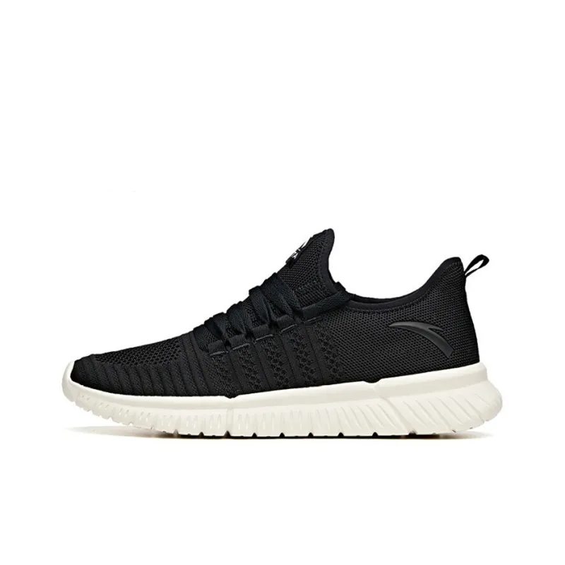 Anta Breathable Low-Top Running Shoes Men's Black White-0