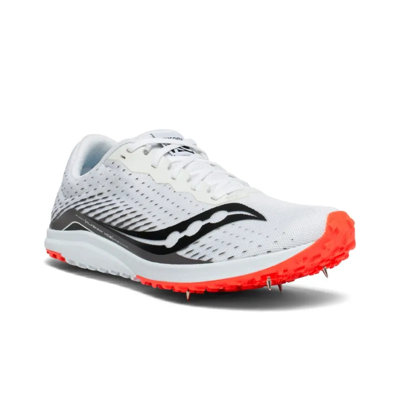 Saucony Kilkenny XC8 Spike Low Top Running Shoes Men's White Red-2