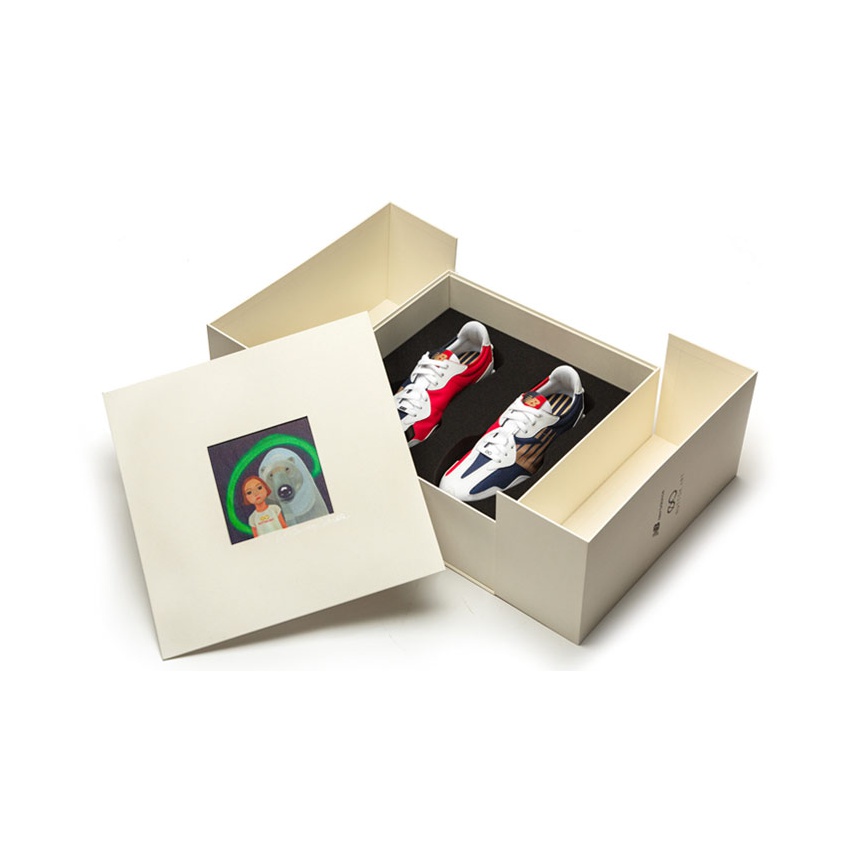 KIKS X NUTTSH ART X New Balance 327 White Red Blue - POIZON