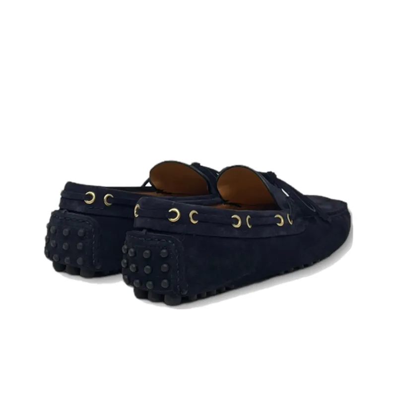 Car Shoe Bow-detail Suede Boat Shoes-4