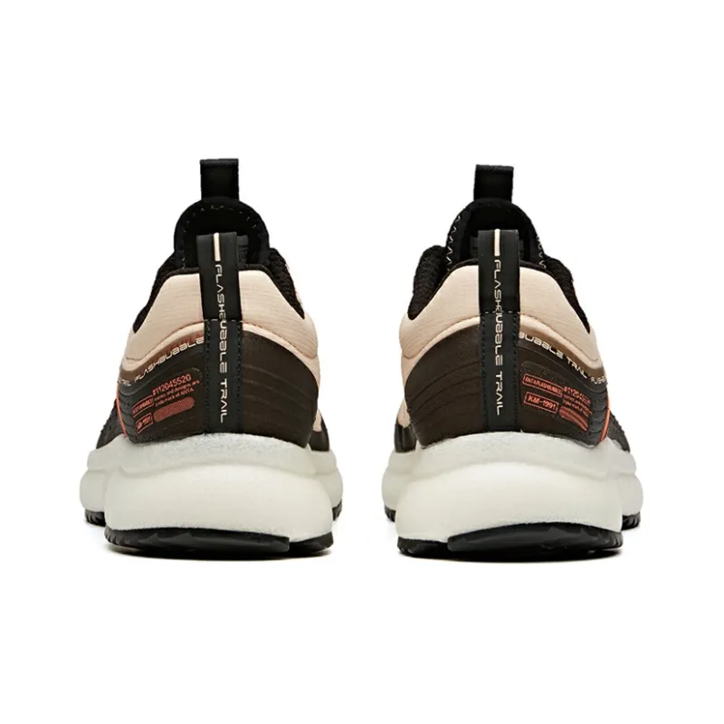 Anta Running Collection Bubble Low-Top Running Shoes Men's Oatmeal Gray Black-4