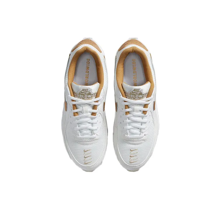 Nike Air Max 90 Worldwide White Gold Women's-4