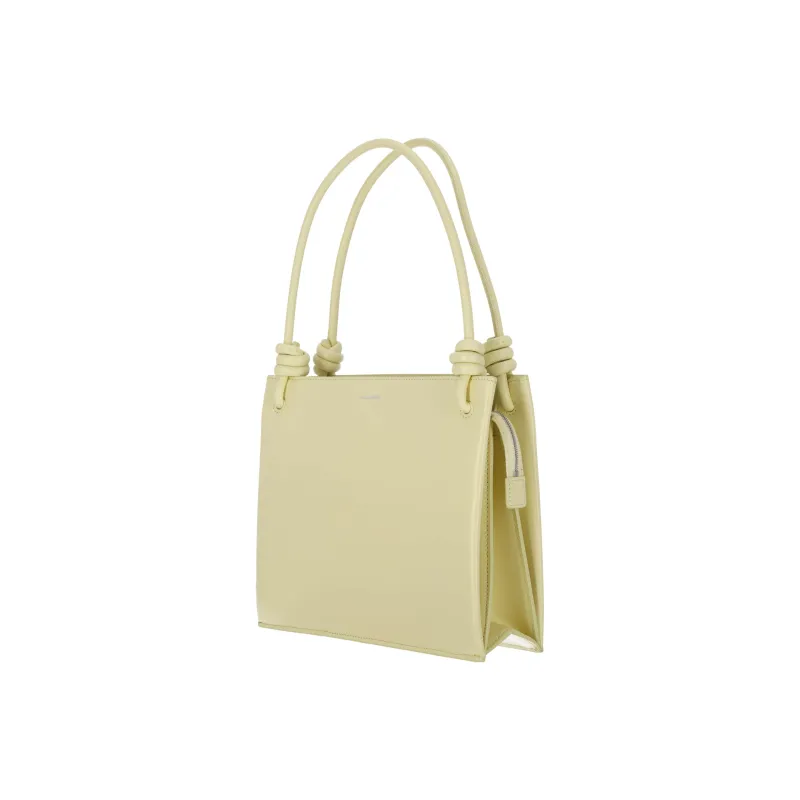 JIL SANDER Calfskin One Shoulder Handbag Women's Banana Yellow-1