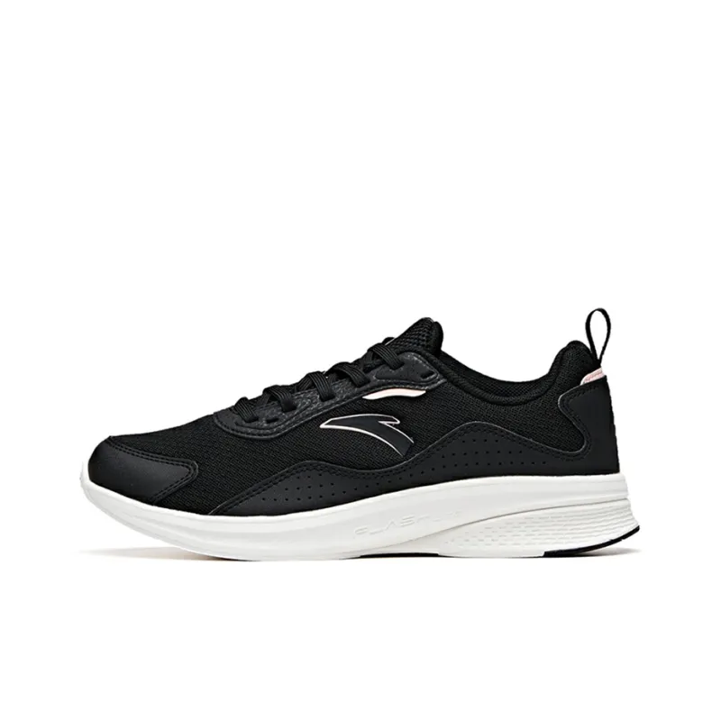 Anta Hydrogen Run Low Top Running Shoes Women's Black White-0