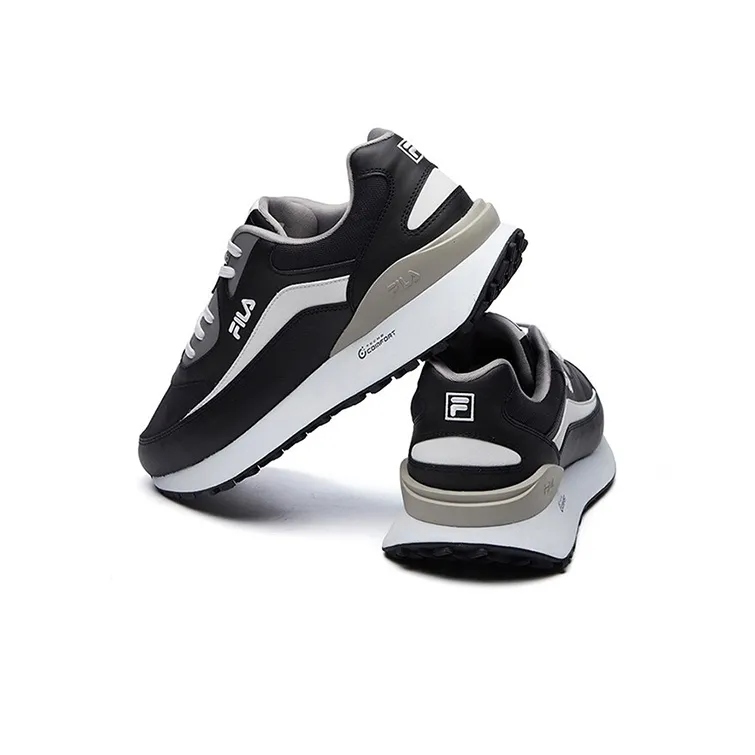 FILA Jogger Low Top Running Shoes Men's Black Gray-3