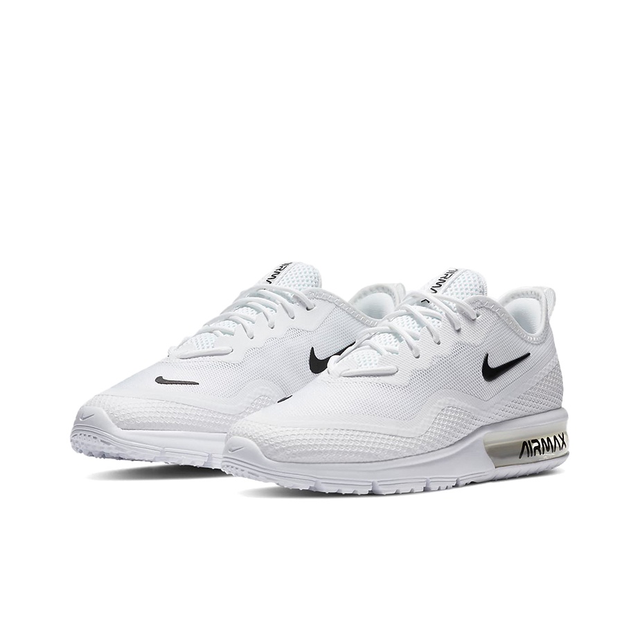 Nike Air Max Sequent 4.5 White Black Women s POIZON