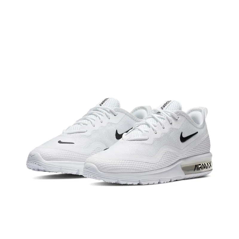 Nike Air Max Sequent 4.5 White Black Women's-2